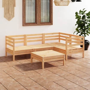 vidaXL, vidaXL 5-tlg. Garten-Lounge-Set Massivholz Kiefer, 