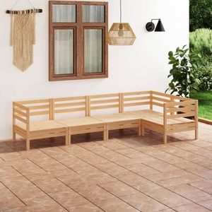 vidaXL, vidaXL 5-tlg. Garten-Lounge-Set Massivholz Kiefer, 