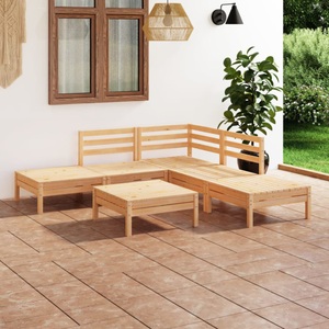 vidaXL, vidaXL 6-tlg. Garten-Lounge-Set Massivholz Kiefer, 