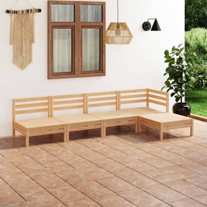 vidaXL, vidaXL 5-tlg. Garten-Lounge-Set Massivholz Kiefer, 