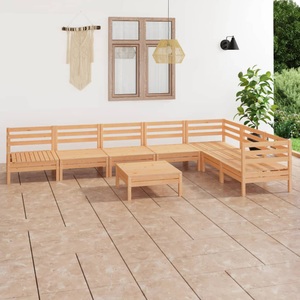 vidaXL, vidaXL 8-tlg. Garten-Lounge-Set Massivholz Kiefer, 