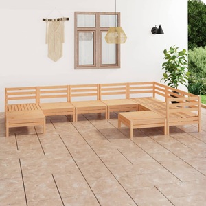 vidaXL, vidaXL 9-tlg. Garten-Lounge-Set Massivholz Kiefer, 
