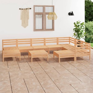 vidaXL, vidaXL 10-tlg. Garten-Lounge-Set Kiefer Massivholz, 