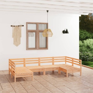 vidaXL, vidaXL 6-tlg. Garten-Lounge-Set Massivholz Kiefer, 