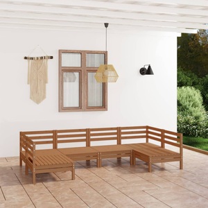 vidaXL, vidaXL 6-tlg. Garten-Lounge-Set Honigbraun Massivholz Kiefer