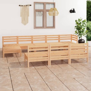vidaXL, vidaXL 10-tlg. Garten-Lounge-Set Massivholz Kiefer, 