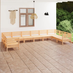 vidaXL, vidaXL 10-tlg. Garten-Lounge-Set Massivholz Kiefer, 