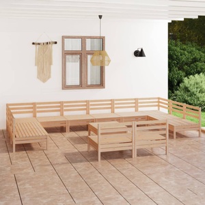 vidaXL, vidaXL 13-tlg. Garten-Lounge-Set Massivholz Kiefer, 