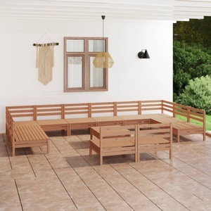 vidaXL, vidaXL 13-tlg. Garten-Lounge-Set Honigbraun Massivholz Kiefer