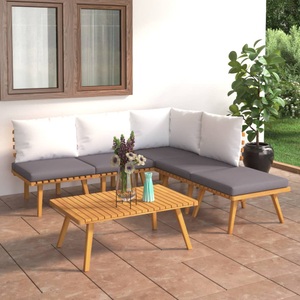 vidaXL, vidaXL 6-tlg. Garten-Lounge-Set mit Kissen Massivholz Akazie, vidaXL 6-tlg. Garten-Lounge-Set mit Kissen Massivholz Akazie