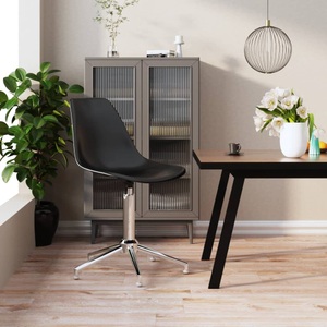 vidaXL, vidaXL Esszimmerstuhl Drehbar Schwarz PP, 