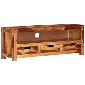 vidaXL, vidaXL TV-Schrank 110x30x40 cm Massivholz Akazie, vidaXL TV-Schrank 110x30x40 cm Massivholz Akazie