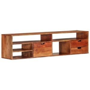 vidaXL, vidaXL TV-Schrank 140x30x35 cm Massivholz Akazie, vidaXL TV-Schrank 140x30x35 cm Massivholz Akazie