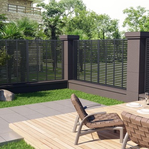 vidaXL, vidaXL Lamellenzaun WPC 180x180 cm Grau, vidaXL Lamellenzaun WPC 180x180 cm Grau