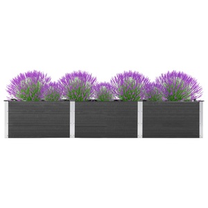 vidaXL, vidaXL Garten-Hochbeet 300x50x54 cm WPC Grau, vidaXL Garten-Hochbeet 300x50x54 cm WPC Grau