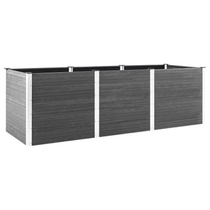 vidaXL, vidaXL Garten-Hochbeet Grau 300x50x91 cm WPC, vidaXL Hochbeet Grau 300x50x91 cm WPC