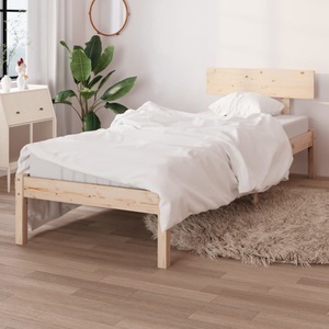 vidaXL, vidaXL Massivholzbett Kiefer 90x190 cm UK Single
