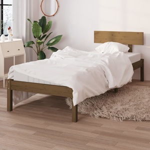 vidaXL, vidaXL Massivholzbett Honigbraun Kiefer 90x200 cm