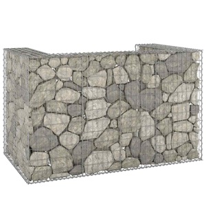 vidaXL, vidaXL Gabionenwand für Mülltonnen Verzinkter Stahl 180x100x110 cm, 