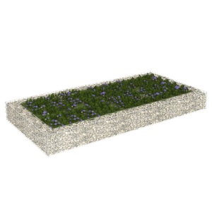 vidaXL, vidaXL Gabionen-Hochbeet Verzinkter Stahl 200x100x20 cm, vidaXL Gabionen-Hochbeet Verzinkter Stahl 200x100x20 cm