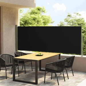 vidaXL, vidaXL Seitenmarkise Ausziehbar 117x300 cm Schwarz, 