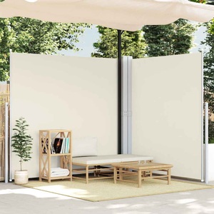 vidaXL, vidaXL Seitenmarkise Ausziehbar Creme 200x600 cm