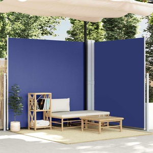 vidaXL, vidaXL Seitenmarkise Ausziehbar Blau 200x600 cm