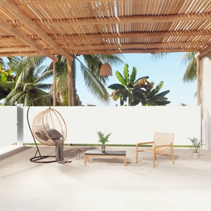 vidaXL, vidaXL Seitenmarkise Ausziehbar Creme 140x1000 cm, vidaXL Seitenmarkise Ausziehbar Creme 140x1000 cm