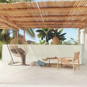 vidaXL, vidaXL Seitenmarkise Ausziehbar 117x600 cm Creme, 