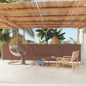vidaXL, vidaXL Seitenmarkise Ausziehbar 117x600 cm Braun, 