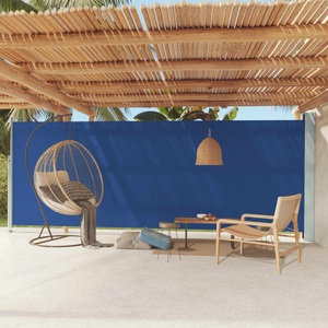 vidaXL, vidaXL Seitenmarkise Ausziehbar 200x600 cm Blau, vidaXL Seitenmarkise Ausziehbar 200x600 cm Blau