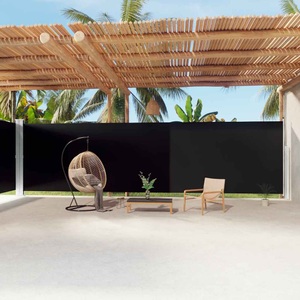 vidaXL, vidaXL Seitenmarkise Ausziehbar Schwarz 220x1200 cm