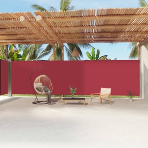 vidaXL, vidaXL Seitenmarkise Ausziehbar Rot 220x1200 cm, vidaXL Seitenmarkise Ausziehbar Rot 220x1200 cm