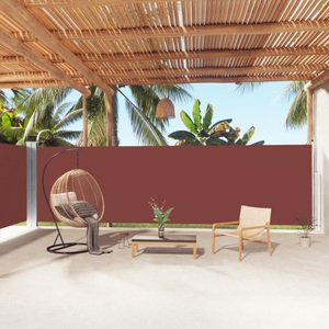 vidaXL, vidaXL Seitenmarkise Ausziehbar Braun 180x1000 cm