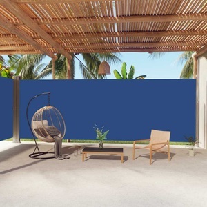 vidaXL, vidaXL Seitenmarkise Ausziehbar Blau 220x1000 cm