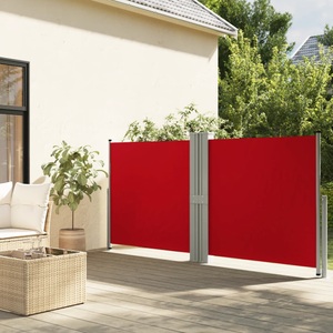 vidaXL, vidaXL Seitenmarkise Ausziehbar Rot 140x1200 cm, vidaXL Seitenmarkise Ausziehbar Rot 140x1200 cm