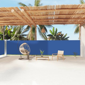 vidaXL, vidaXL Seitenmarkise Ausziehbar Blau 160x1200 cm, vidaXL Seitenmarkise Ausziehbar Blau 160x1200 cm