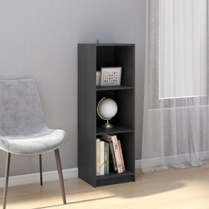 vidaXL, vidaXL Bücherregal/Raumteiler Grau 36x33x110 cm Massivholz Kiefer, vidaXL Bücherregal/Raumteiler Grau 36x33x110 cm Massivholz Kiefer