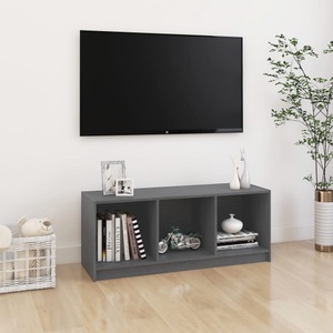 vidaXL, vidaXL TV-Schrank Grau 104x33x41 cm Massivholz Kiefer, vidaXL TV-Schrank Grau 104x33x41 cm Massivholz Kiefer