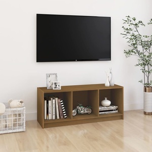 vidaXL, vidaXL TV-Schrank Honigbraun 104x33x41 cm Massivholz Kiefer, vidaXL TV-Schrank Honigbraun 104x33x41 cm Massivholz Kiefer