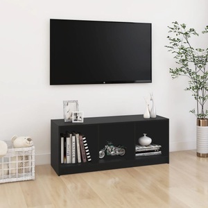 vidaXL, vidaXL TV-Schrank Schwarz 104x33x41 cm Massivholz Kiefer, vidaXL TV-Schrank Schwarz 104x33x41 cm Massivholz Kiefer