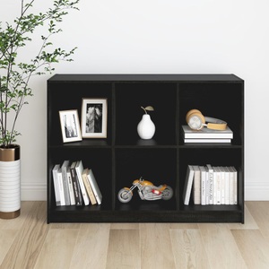 vidaXL, vidaXL Bücherregal Schwarz 104x33x76 cm Massivholz Kiefer, 