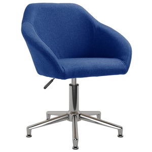 vidaXL, vidaXL Esszimmerstuhl Drehbar Blau Stoff, 