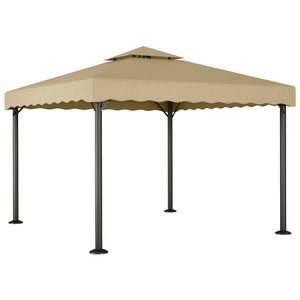 vidaXL, vidaXL Pavillon Taupe 3x3 m Aluminium und Stahl, vidaXL Pavillon Taupe 3x3 m Aluminium und Stahl