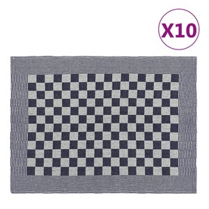 vidaXL, vidaXL Geschirrtücher 10 Stk. Blau und Weiß 50x70 cm Baumwolle, vidaXL Geschirrtücher 10 Stk. Blau und Weiß 50x70 cm Baumwolle