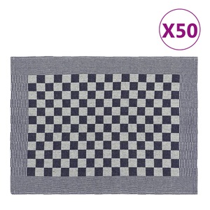 vidaXL, vidaXL Geschirrtücher 50 Stk. Blau und Weiß 50x70 cm Baumwolle, vidaXL Geschirrtücher 50 Stk. Blau und Weiß 50x70 cm Baumwolle