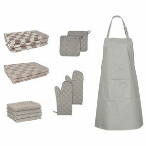 vidaXL, vidaXL 15-tlg. Geschirrtuch-Set Ofenhandschuhe & Topfhalter Baumwolle, vidaXL 15-tlg. Geschirrtuch-Set Ofenhandschuhe & Topfhalter Baumwolle