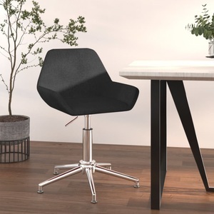 vidaXL, vidaXL Esszimmerstuhl Drehbar Schwarz Stoff, 