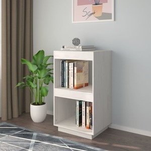 vidaXL, vidaXL Bücherregal Weiß 40x35x71 cm Massivholz Kiefer