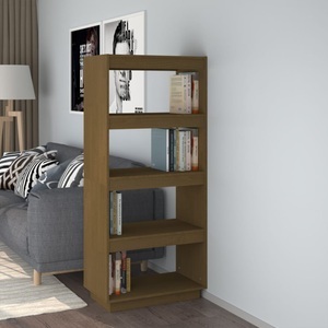 vidaXL, vidaXL Bücherregal/Raumteiler Honigbraun 60x35x135cm Massivholz Kiefer